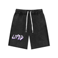 Unisex Mineral Wash Raw Edge Shorts