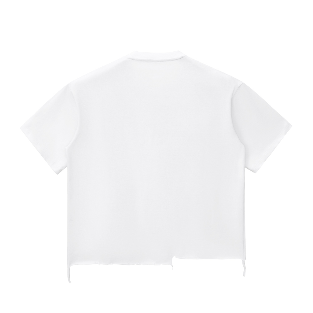 Snow Wash Raw-Hem Boxy T-shirt