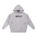 Snow Washed Distressed Panel Pocket Hoodie
