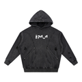 Snow Washed Distressed Panel Pocket Hoodie