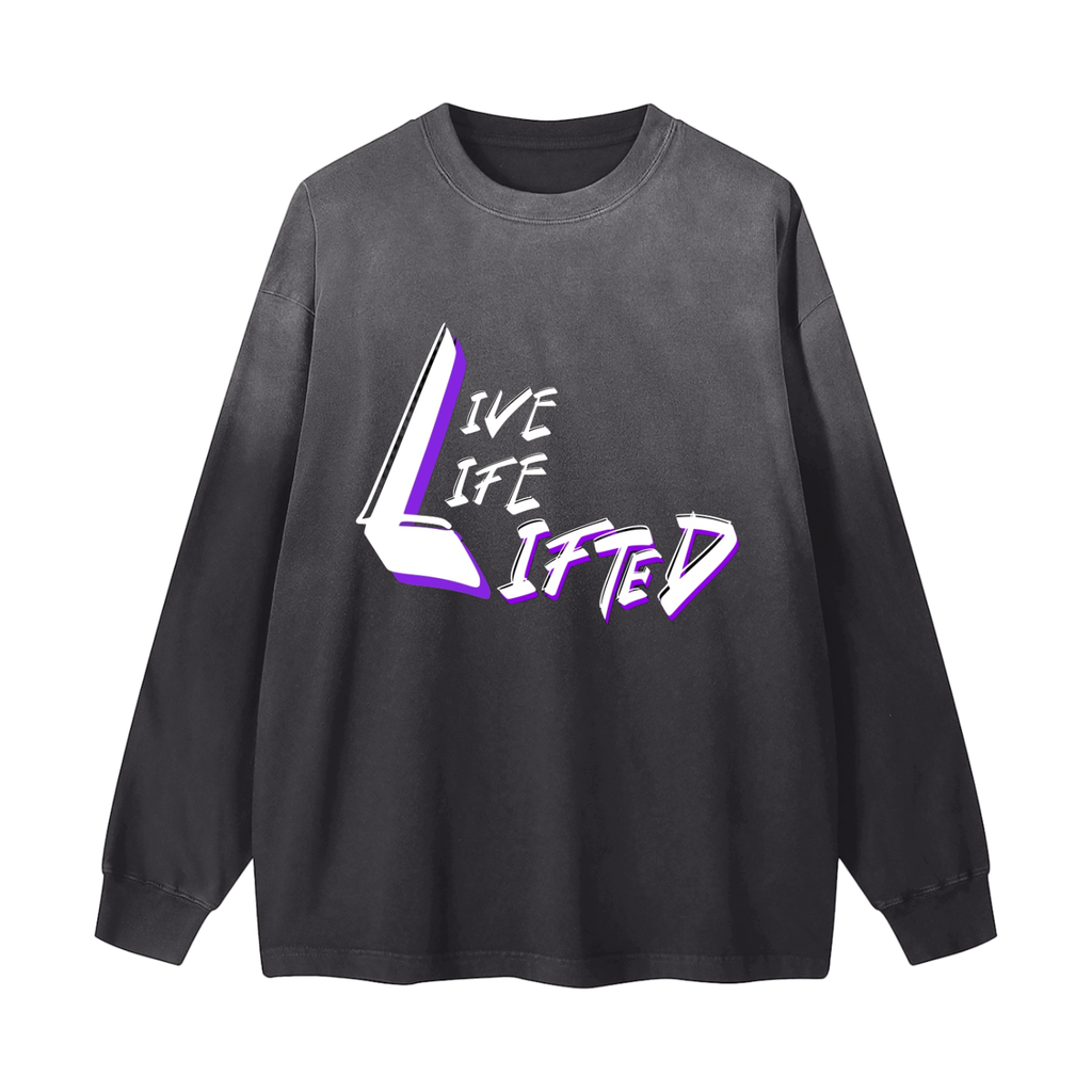 Gradient Washed Long Sleeve T-Shirt