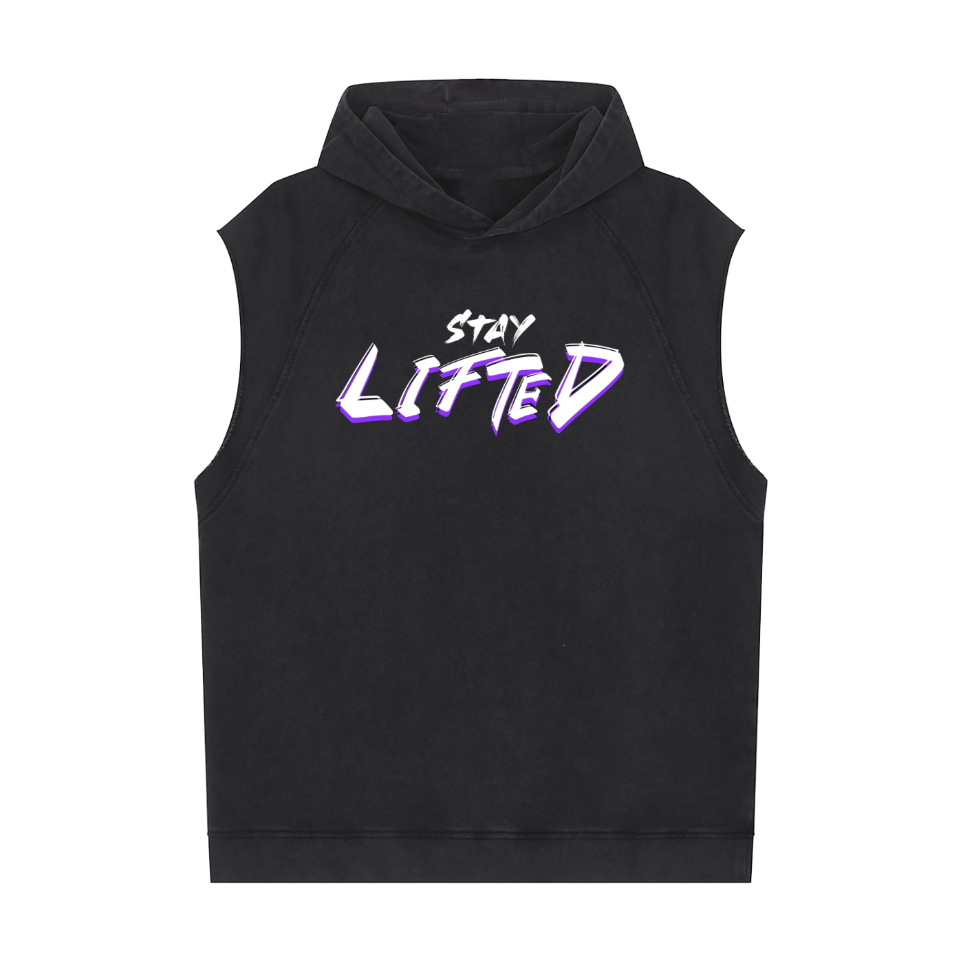 Snow Washed Sleeveless Hoodie