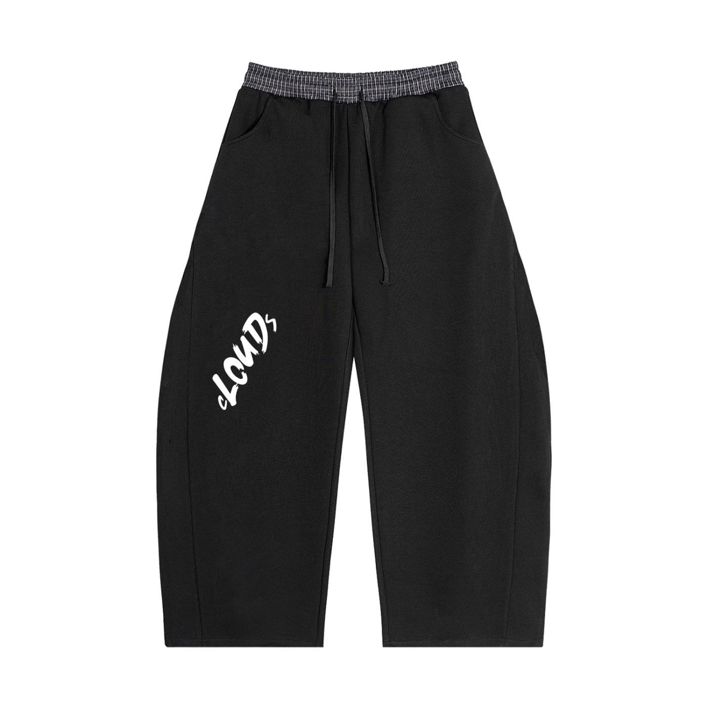 Plaid Waistband Barrel Sweatpants